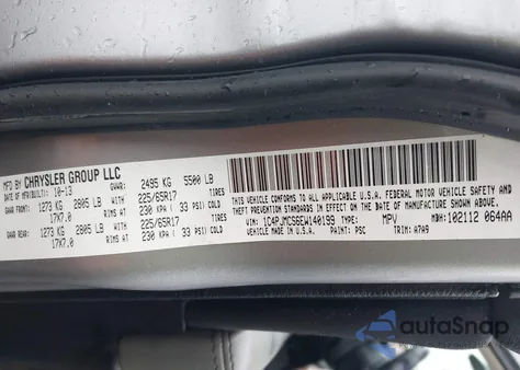 2014 Jeep Cherokee Latitude из США, поврежденный, VIN 1C4PJMCS6EW140199